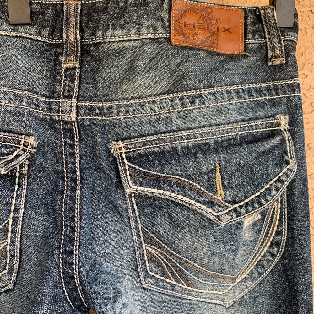 HELIX Men’s Bootcut Distressed Denim